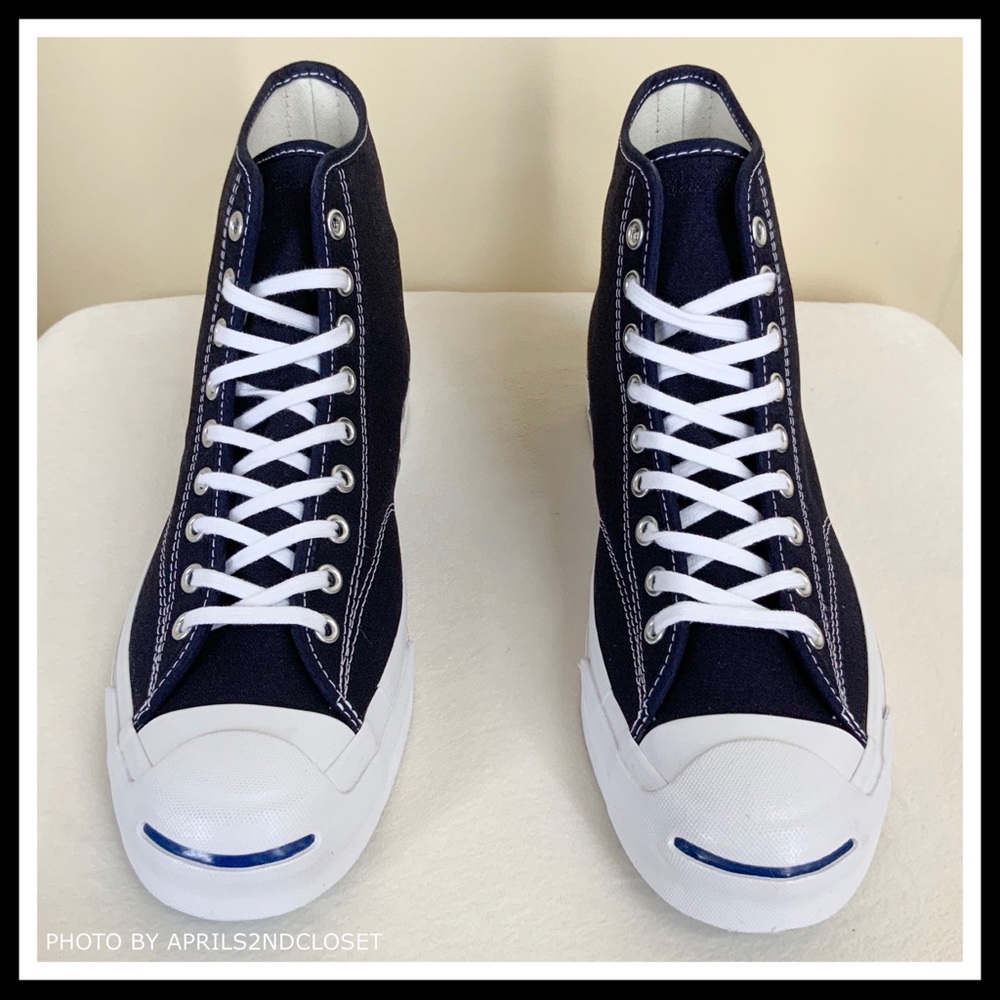CONVERSE JACK PURCELL CHUCK TAYLOR BLACK HIGH TOPS - Picture 6 of 8